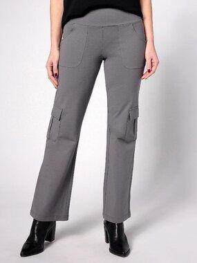 Women with Control Tall Tummy Control Boot-cut Cargo Trousers, Sz 2XT a630149